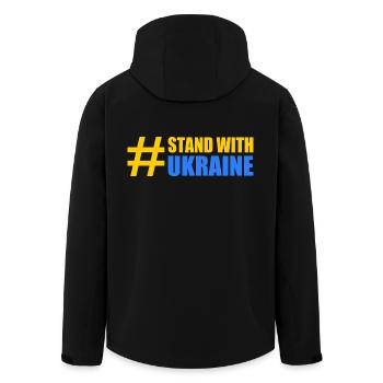 stand with ukraine - Recycelte Männer Softshell-Jacke von Stanley/Stella - Schwarz - Hinten - AI Model Male 185 light (185cm)