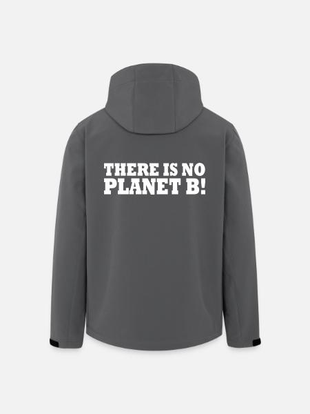 There is no planet B - Veste softshell homme en polyester recyclé Stanley/Stella - noir