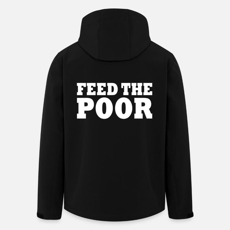 Feed the poor - Men’s Recycled Softshell Jacket by Stanley/Stella - black
