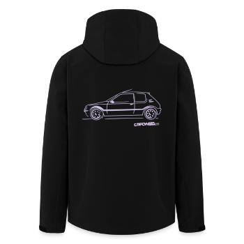 Dessin 205 - Veste softshell homme en polyester recyclé Stanley/Stella - noir - Dos - AI Model Male 185 light (185cm)