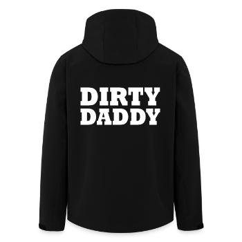 Dirty daddy - Recycelte Männer Softshell-Jacke von Stanley/Stella - Schwarz - Hinten - AI Model Male 185 light (185cm)