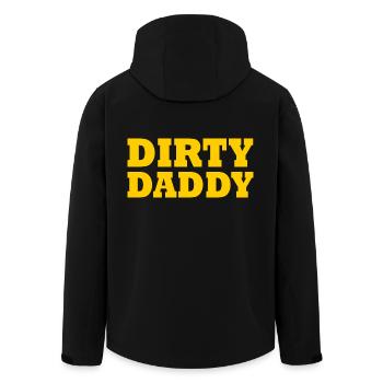 Dirty daddy - Recycelte Männer Softshell-Jacke von Stanley/Stella - Schwarz - Hinten - AI Model Male 185 light (185cm)