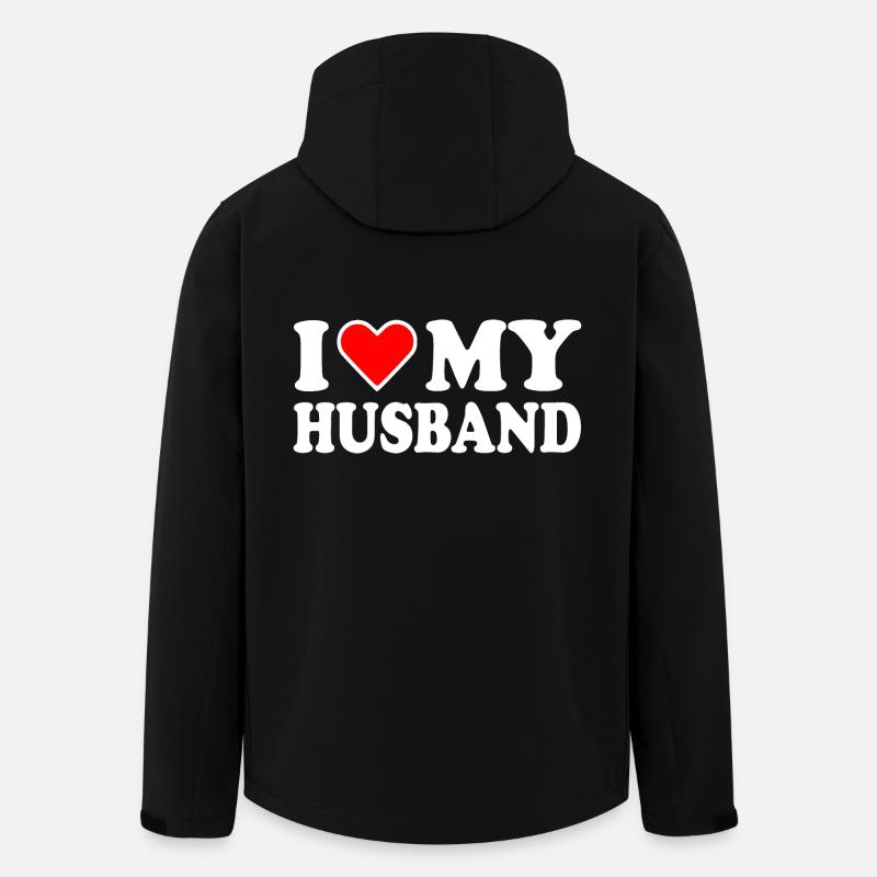 I love my husband - Veste softshell homme en polyester recyclé Stanley/Stella - noir