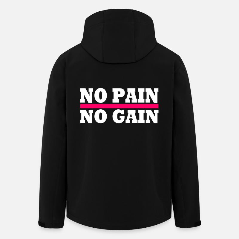 No pain no gain - Men’s Recycled Softshell Jacket by Stanley/Stella - black