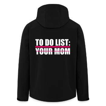 To do list your mom - Recycelte Männer Softshell-Jacke von Stanley/Stella - Schwarz - Hinten - AI Model Male 185 light (185cm)