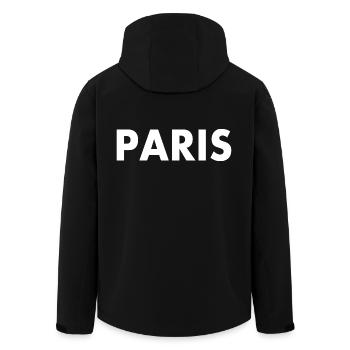 Paris - Recycelte Männer Softshell-Jacke von Stanley/Stella - Schwarz - Hinten - AI Model Male 185 light (185cm)