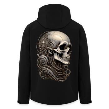 Skull - Recycelte Männer Softshell-Jacke von Stanley/Stella - Schwarz - Hinten - AI Model Male 185 light (185cm)