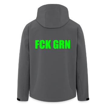 Fck grn - Recycelte Männer Softshell-Jacke von Stanley/Stella - Schwarz - Hinten - AI Model Male 185 light (185cm)