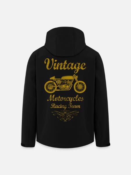 motorcycles racing team 02 - Men’s Recycled Softshell Jacket by Stanley/Stella - black