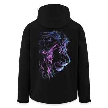 Lion Coloré Tête de Lion Néon Coloré Prédateur Art - Veste softshell homme en polyester recyclé Stanley/Stella - noir - Dos - AI Model Male 185 light (185cm)