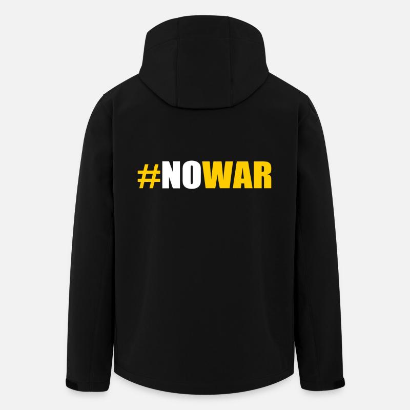 No war - Veste softshell homme en polyester recyclé Stanley/Stella - noir