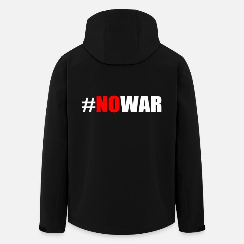 No war - Veste softshell homme en polyester recyclé Stanley/Stella - noir