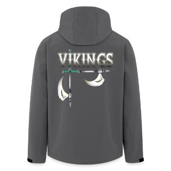 Viking warrior - Men’s Recycled Softshell Jacket by Stanley/Stella - black - Back - AI Model Male 185 light (185cm)