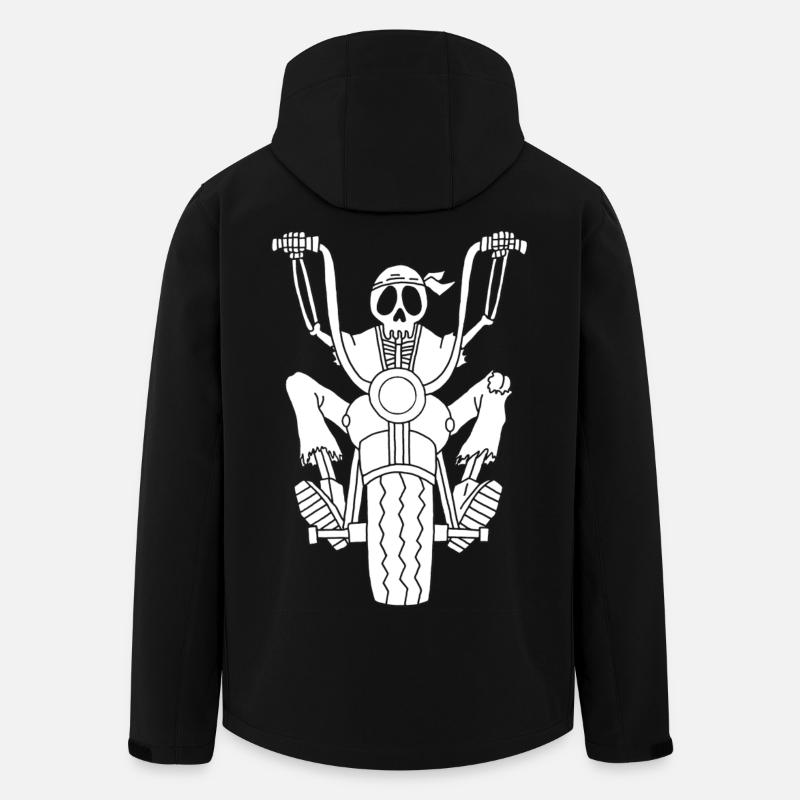 Skeleton white biker - Men’s Recycled Softshell Jacket by Stanley/Stella - black