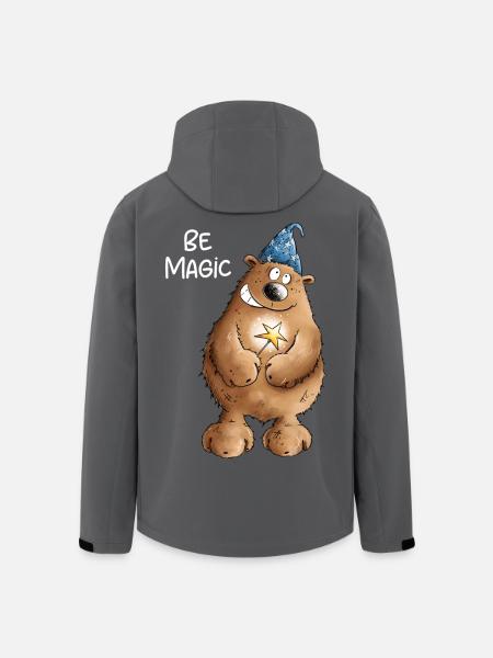 Be Magic Magician Bear I Magician - Men’s Recycled Softshell Jacket by Stanley/Stella - black