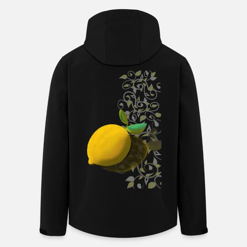 Lemon and Delicate Tendrils - Men’s Recycled Softshell Jacket by Stanley/Stella - black