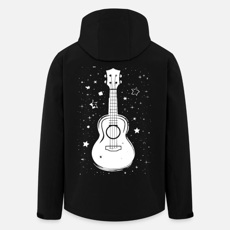 Ukulele Illustration - Men’s Recycled Softshell Jacket by Stanley/Stella - black