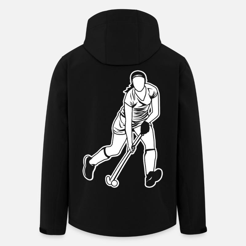 Hockey Mädchen - Recycelte Männer Softshell-Jacke von Stanley/Stella - Schwarz