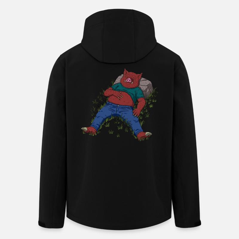 Schläfrig - Recycelte Männer Softshell-Jacke von Stanley/Stella - Schwarz