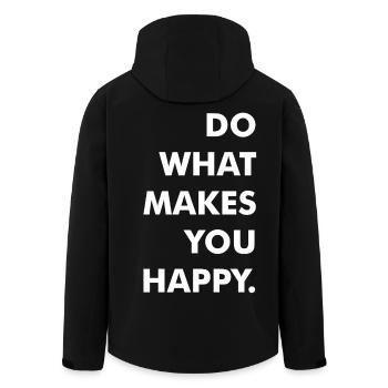 Faites ce qui vous rend heureux - Veste softshell homme en polyester recyclé Stanley/Stella - noir - Dos - AI Model Male 185 light (185cm)