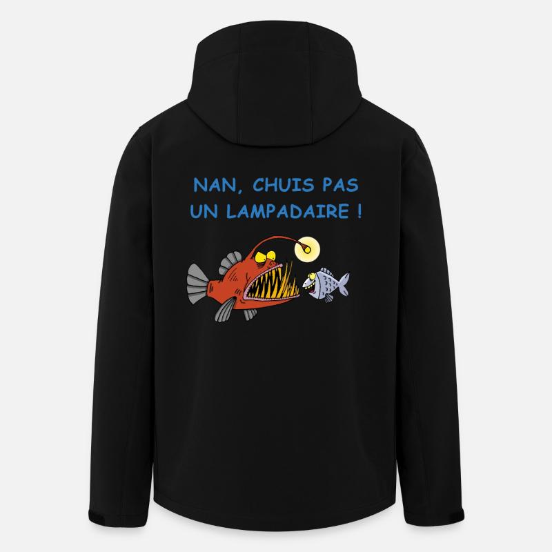Abgründiger Fisch - Recycelte Männer Softshell-Jacke von Stanley/Stella - Schwarz