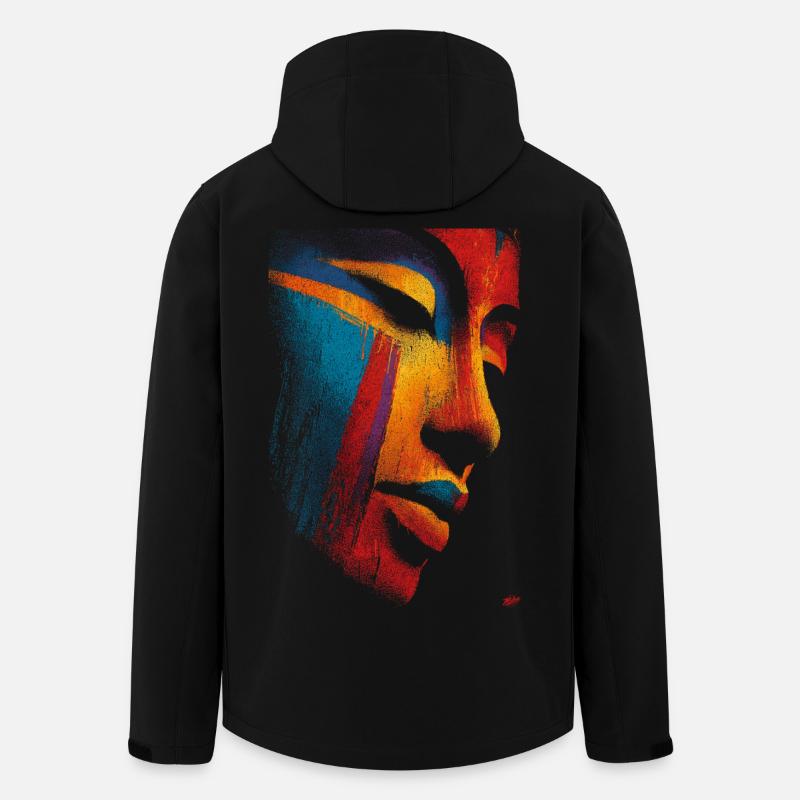 Buddha's Face - Men’s Recycled Softshell Jacket by Stanley/Stella - black