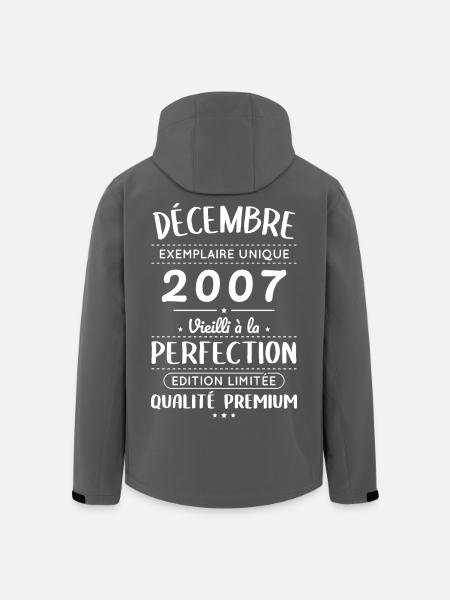 18th Birthday - December 2007 Perfection - Men’s Recycled Softshell Jacket by Stanley/Stella - black