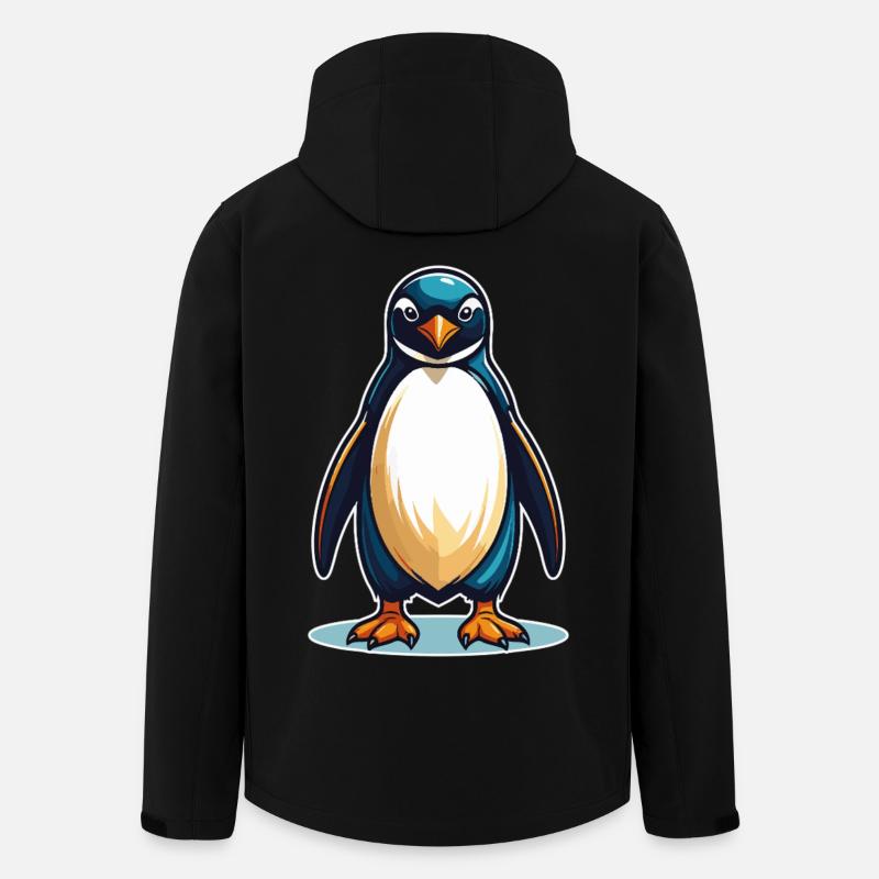 Cooler Pinguin – Süß, frech und sympathisch - Recycelte Männer Softshell-Jacke von Stanley/Stella - Schwarz