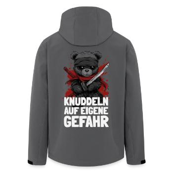 Un Teddy Ninja avec une phrase espiègle - Veste softshell homme en polyester recyclé Stanley/Stella - noir - Dos - AI Model Male 185 light (185cm)