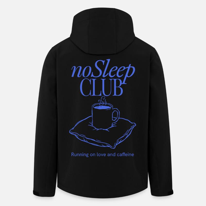 NoSleep CLUB Coffee Night Design - Veste softshell homme en polyester recyclé Stanley/Stella - noir