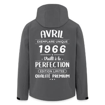 60th Anniversary - April 1966 Perfection - Men’s Recycled Softshell Jacket by Stanley/Stella - black - Back - AI Model Male 185 light (185cm)