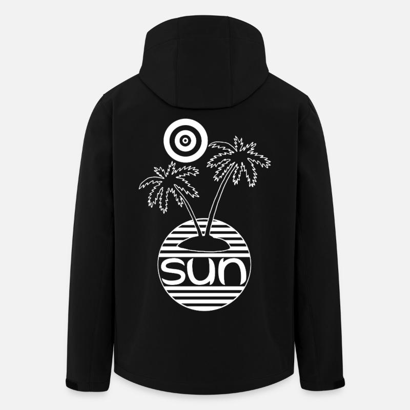 Le paradis au soleil (blanc) - Veste softshell homme en polyester recyclé Stanley/Stella - noir