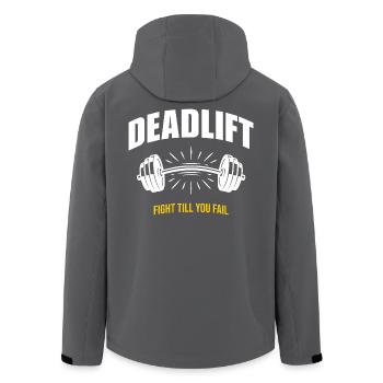 Deadlift Krafttraining Powerlifting Gym Motivation - Recycelte Männer Softshell-Jacke von Stanley/Stella - Schwarz - Hinten - AI Model Male 185 light (185cm)