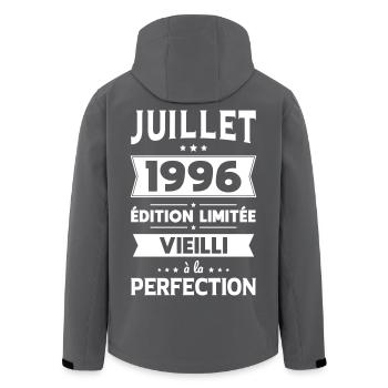 Anniversaire 30 ans - Juillet 1996 Perfection - Veste softshell homme en polyester recyclé Stanley/Stella - noir - Dos - AI Model Male 185 light (185cm)