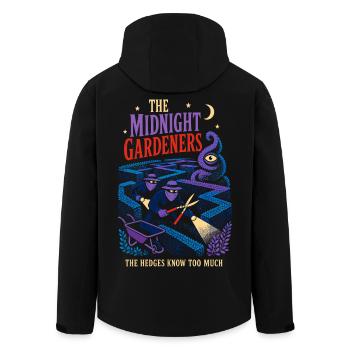Mysterious Midnight Gardeners - Men’s Recycled Softshell Jacket by Stanley/Stella - black - Back - AI Model Male 185 light (185cm)