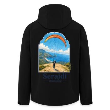 Panoramic paragliding Annaba - Men’s Recycled Softshell Jacket by Stanley/Stella - black - Back - AI Model Male 185 light (185cm)