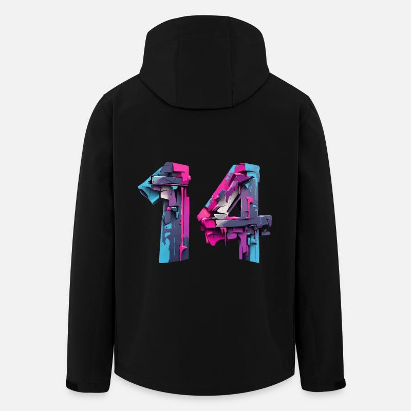 NR. 14 NUMMER 14 COOL 14. GEBURTSTAG - Recycelte Männer Softshell-Jacke von Stanley/Stella - Schwarz