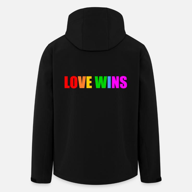 Love wins - Recycelte Männer Softshell-Jacke von Stanley/Stella - Schwarz
