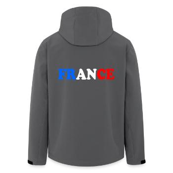 FRANKREICH FRANZÖSISCHE FLAGGE - Recycelte Männer Softshell-Jacke von Stanley/Stella - Schwarz - Hinten - AI Model Male 185 light (185cm)