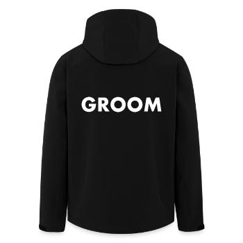 Groom - Veste softshell homme en polyester recyclé Stanley/Stella - noir - Dos - AI Model Male 185 light (185cm)