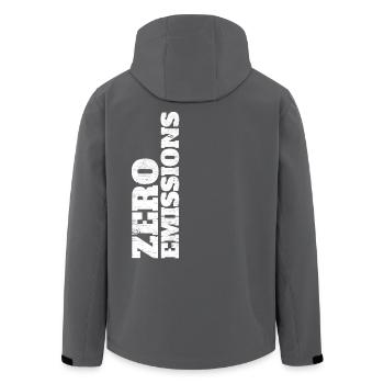Zero emissions / electric driving / electric car - Men’s Recycled Softshell Jacket by Stanley/Stella - black - Back - AI Model Male 185 light (185cm)