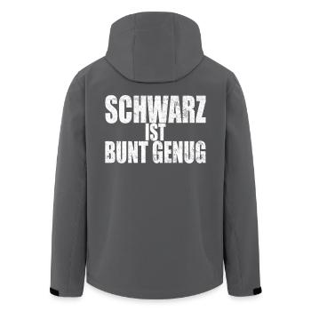 Schwarz Ist Bunt Genug Gothic Black Metal Emo - Recycelte Männer Softshell-Jacke von Stanley/Stella - Schwarz - Hinten - AI Model Male 185 light (185cm)