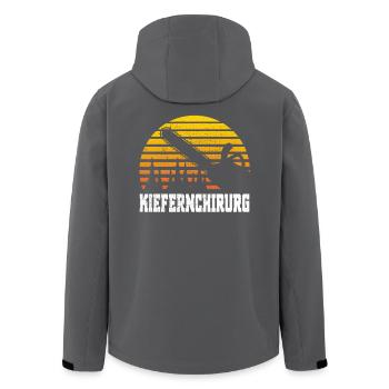 Kiefernchirurg Holzfäller Motorsäge Kettensäge - Recycelte Männer Softshell-Jacke von Stanley/Stella - Schwarz - Hinten - AI Model Male 185 light (185cm)