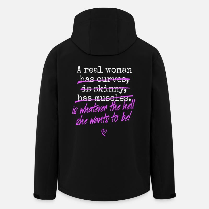 A Real Woman Is Whatever She Wants To Be Feminist - Recycelte Männer Softshell-Jacke von Stanley/Stella - Schwarz