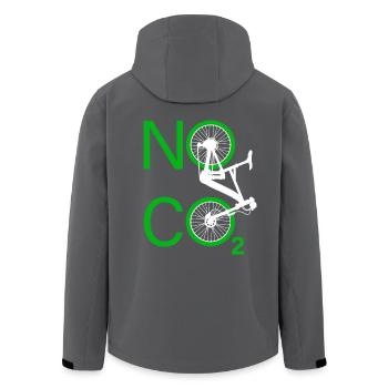 No CO2 Fahrrad Klimawandel MTB Mountainbike E-Bike - Recycelte Männer Softshell-Jacke von Stanley/Stella - Schwarz - Hinten - AI Model Male 185 light (185cm)