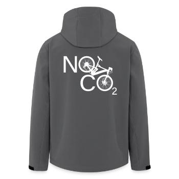 No CO2 Fahrrad Klimawandel MTB Mountainbike E-Bike - Recycelte Männer Softshell-Jacke von Stanley/Stella - Schwarz - Hinten - AI Model Male 185 light (185cm)