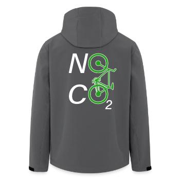 No CO2 Fahrrad Klimawandel MTB Mountainbike E-Bike - Recycelte Männer Softshell-Jacke von Stanley/Stella - Schwarz - Hinten - AI Model Male 185 light (185cm)