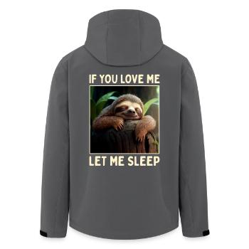 Faultier If You Love Me Let Me Sleep Pyjama Schlaf - Recycelte Männer Softshell-Jacke von Stanley/Stella - Schwarz - Hinten - AI Model Male 185 light (185cm)