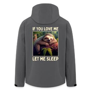 Faultier If You Love Me Let Me Sleep Pyjama Schlaf - Recycelte Männer Softshell-Jacke von Stanley/Stella - Schwarz - Hinten - AI Model Male 185 light (185cm)