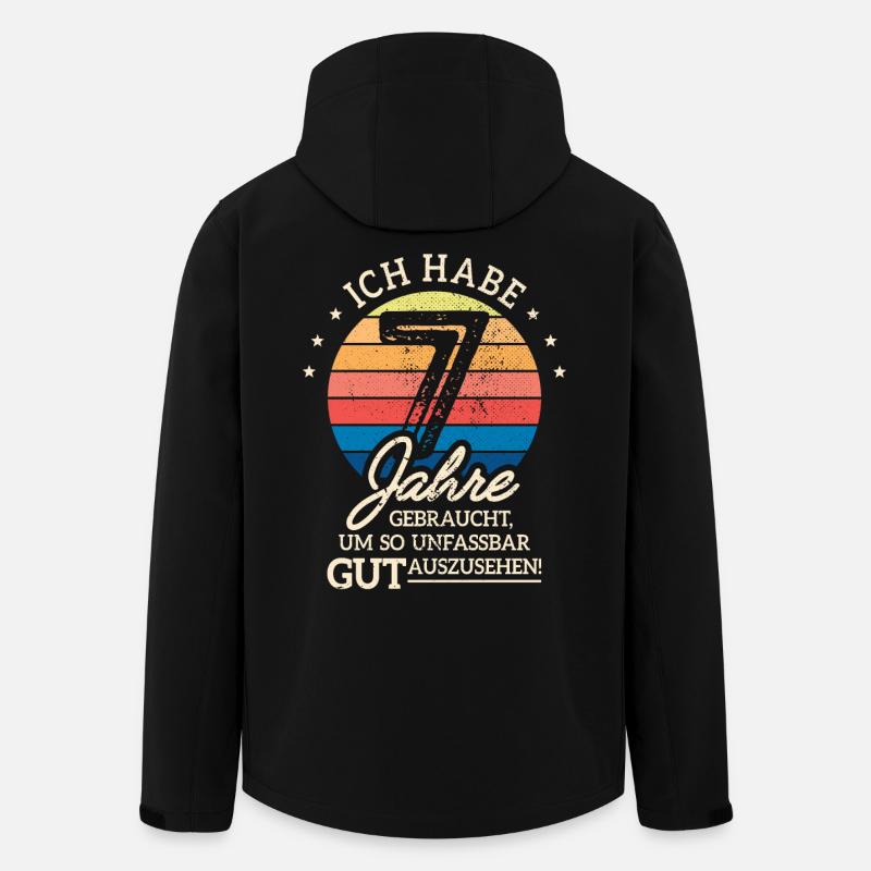7. Geburtstag Geschenk Habe 7 Jahre Gebraucht - Recycelte Männer Softshell-Jacke von Stanley/Stella - Schwarz